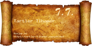 Tartler Tihamér névjegykártya